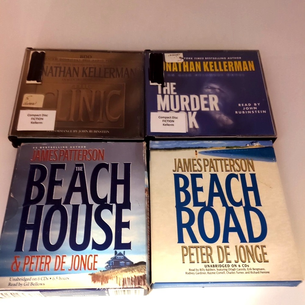 Audio Books CD Crime Mystery Fiction Lot of 4 Authors‎ Kellerman and Patterson
